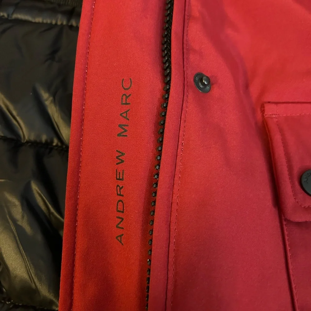 Andrew Marc Women's Bold Red parka  Jacket - Picture 8 of 12